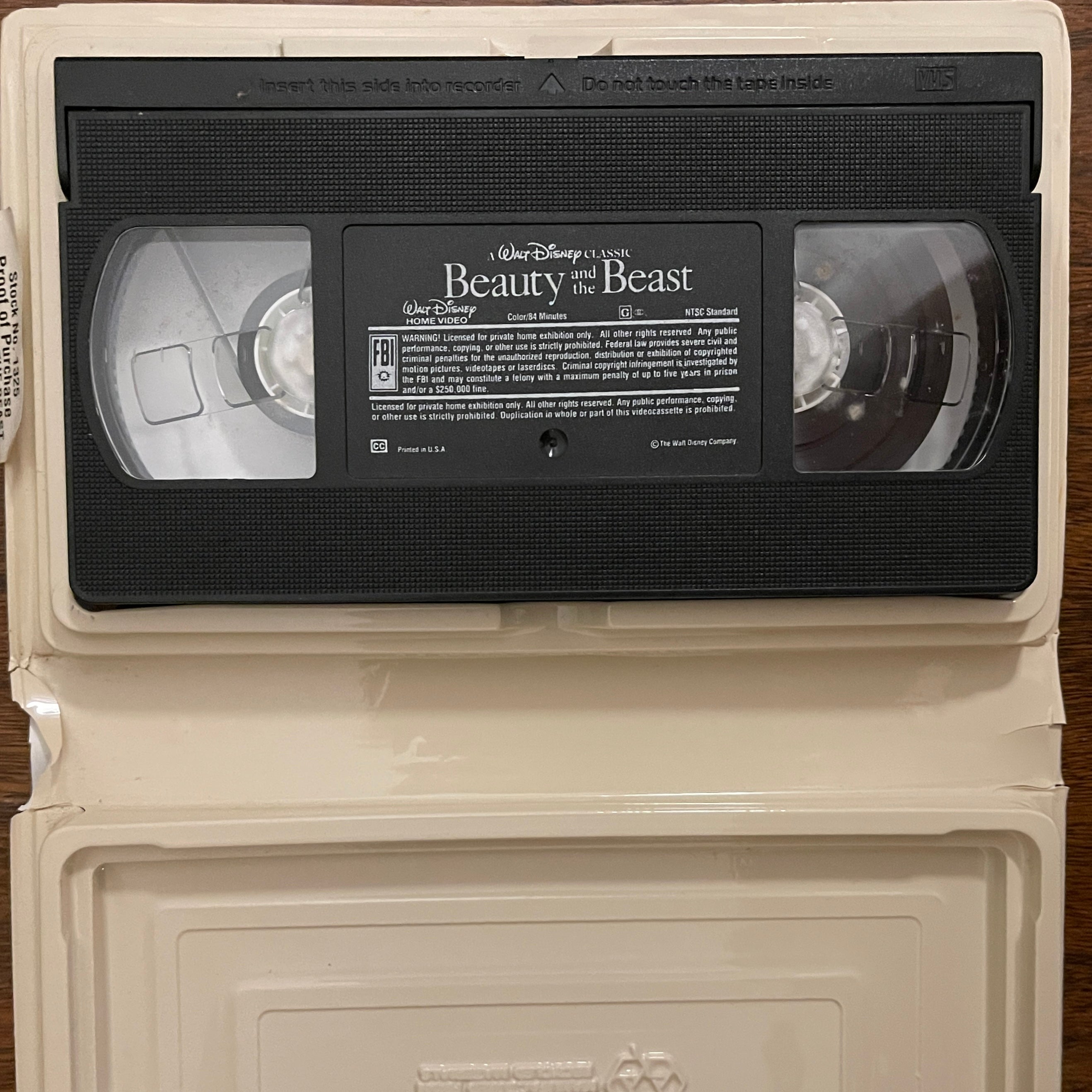Disney'S Black Diamond Classics 'Beauty And The Beast' Vhs, 1993