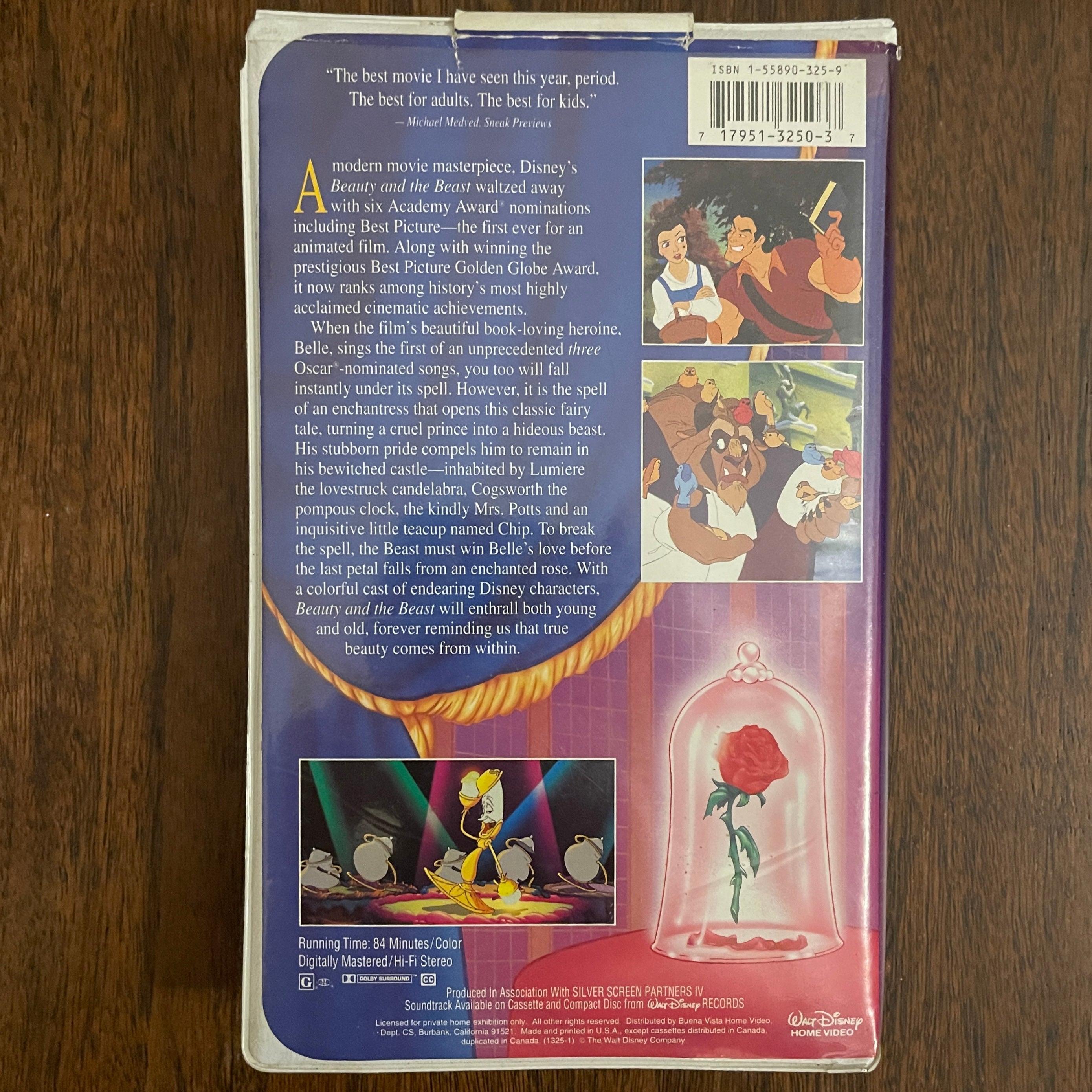 Disney'S Black Diamond Classics 'Beauty And The Beast' Vhs, 1993