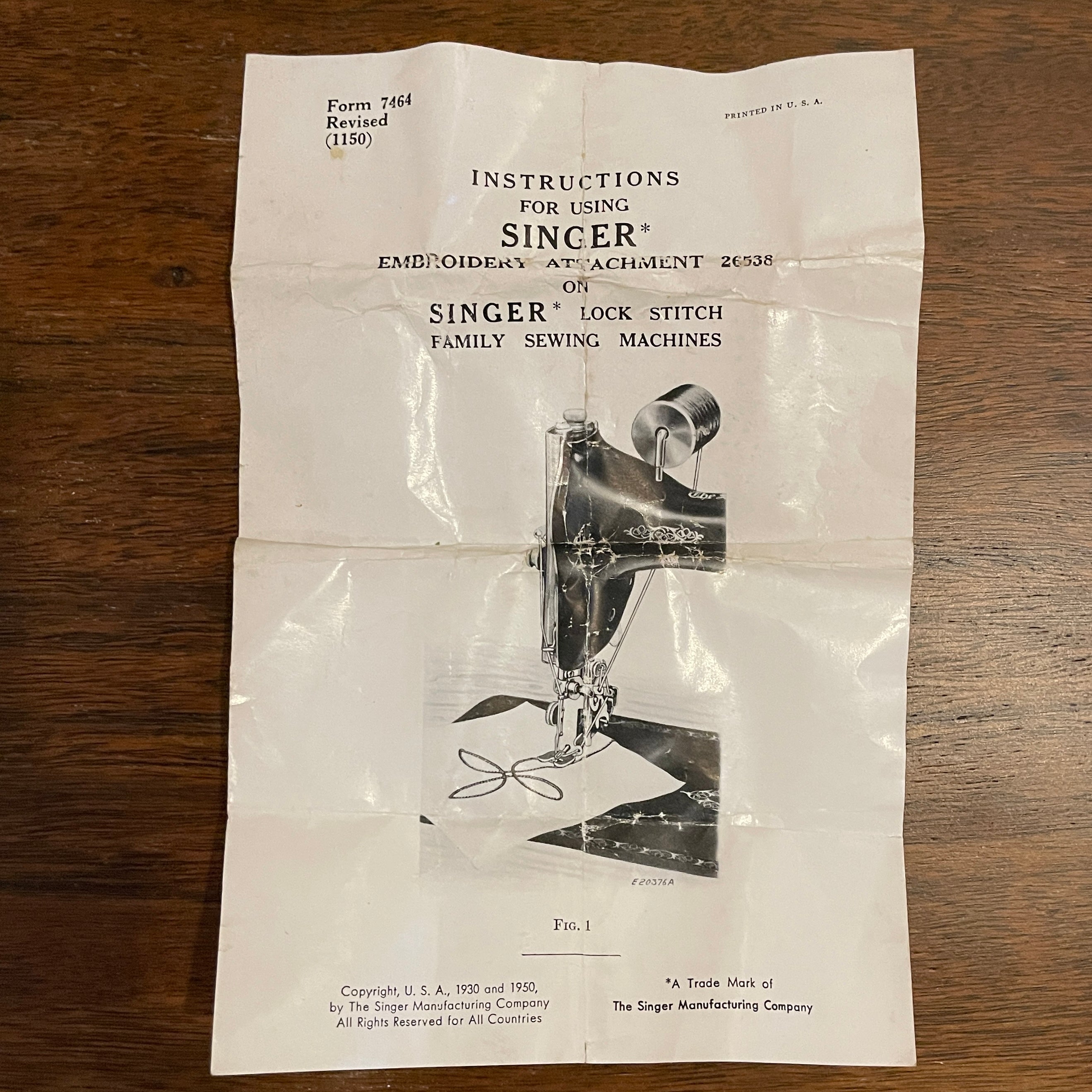 #26538 Embroidery Attachment Set; by Singer Sewing Co