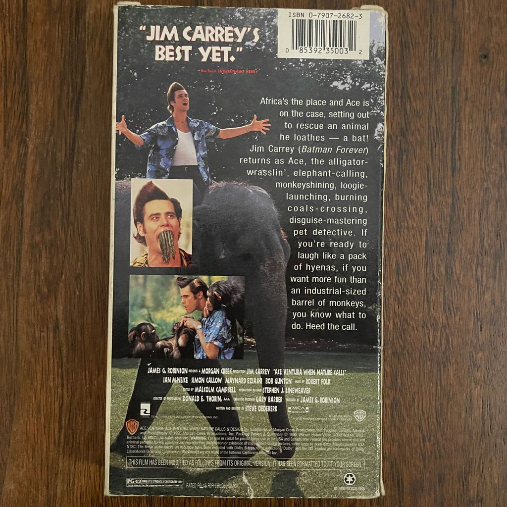 ‘Ace Ventura: When Nature Calls’ Vhs, 1995